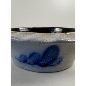 Rowe Pottery Works 1987 Salt Glazed Apple Pie Baker‎ Stoneware Scallop Bowl 5.5"